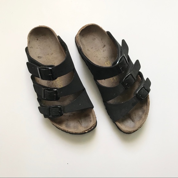 Birkenstock | Shoes | Birkenstock Betula Three Strap Black Leather |  Poshmark